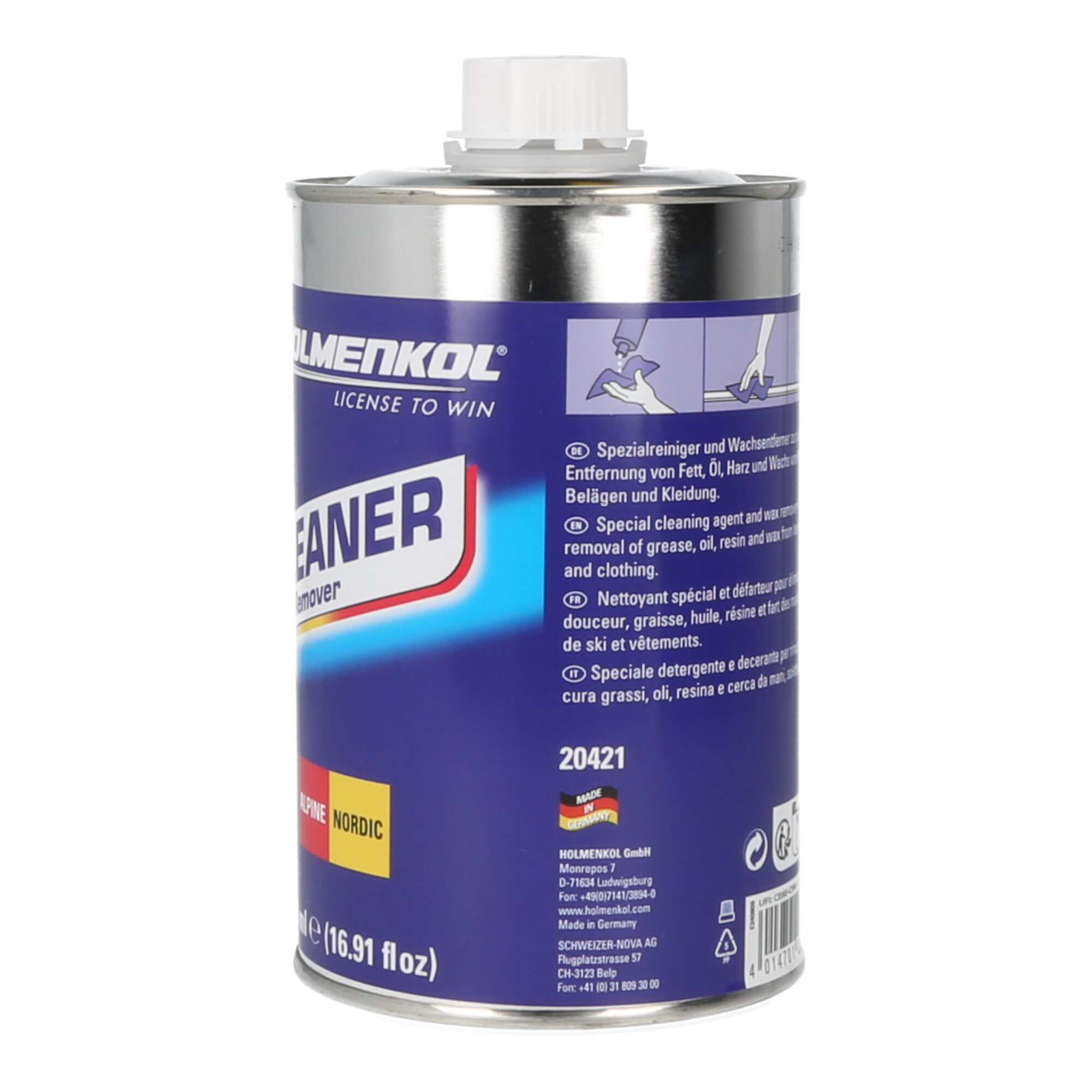 Holmenkol Wax Remover Cleaner Reiniger 500 ml akt
