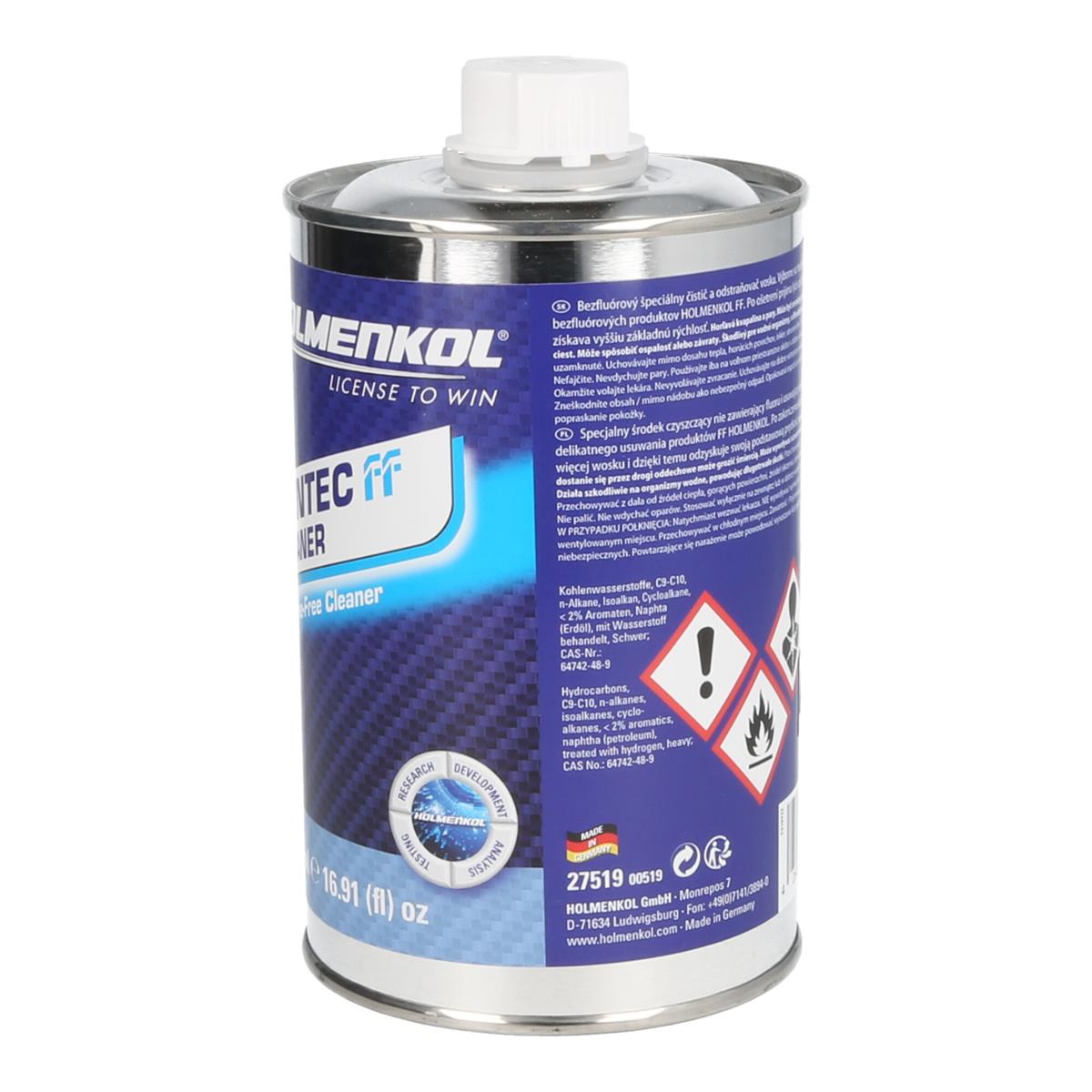 Holmenkol Syntec FF Cleaner fluorfreier Spezialreiniger und Wachsentferner für Skiwachs 500 ml