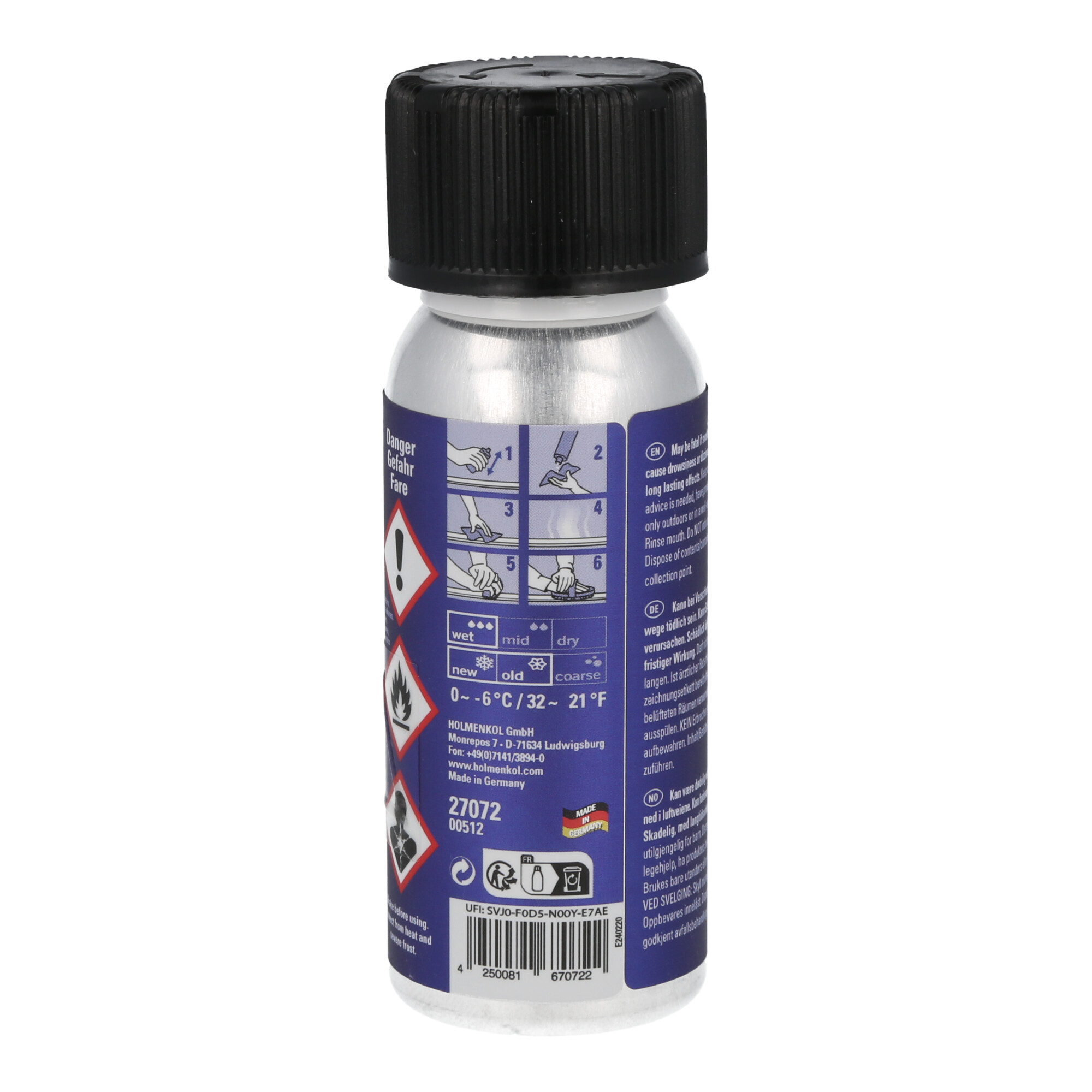 Holmenkol Syntec FF1 Liquid Skiwachs - flurfrei, 0° bis -6°C yellow