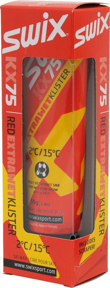 SWIX KX75 Extra-Nassklister - rot-extra 55g
