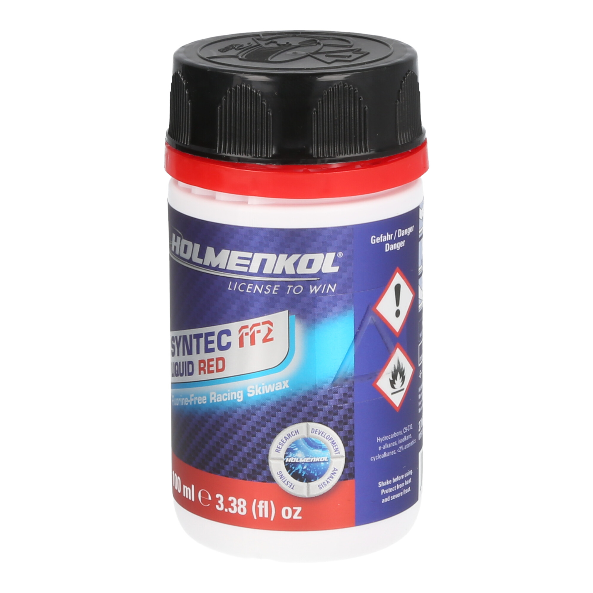 Holmenkol Syntec FF2 flüssiges Skiwachs - Speed Flüssigwachs (flurfrei, -6° bis -12°C) red 100 ml